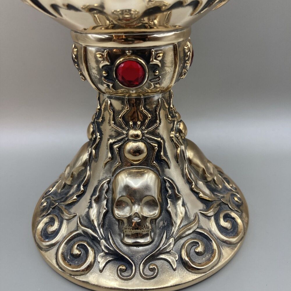 Bath and Body Works Gold Blood Drip Chalice 3 Wick Halloween Candle Holder 2023 - Picture 5 of 9